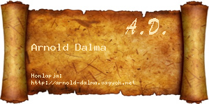Arnold Dalma névjegykártya